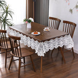 Qfdian  PVC Transparent Waterproof and Oil-proof Dining Table Mat Household Heat Insulation and Anti-scalding Leave-in Soft Tablecloth