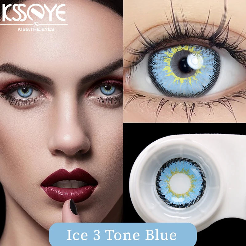 Qfdian 1 Pair Hot sales Color Contact Lenses with Diopter Myopia Eyes Cosplay Contacts Lens  Halloween Contact Lenses Makeup