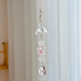 Qfdian 3D Bow Knot Fruit For Apple Colorful Bead Handmade Pendant Beaded Phone Landyard Rope Chain Keychain For Iphone Bracelet