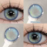 Qfdian  2PCS Silver Knight Contact Lenses for Eyes Rainbow Colored Eye Lenses Beauty Pupils Gradient Contact Lenses Optical Lens