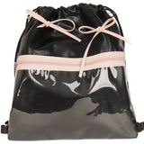 Qfdian Drawstring Bow Pleated Shoulder Crossbody Bags Transparent Casual Travel Ita Bag Fashion Ins Sweet Women Backpacks Y2k Aesthetic