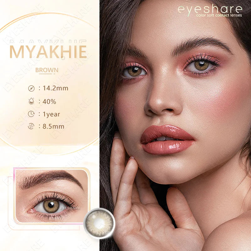 EYESHARE 1Pair Natural Color Contact Lenses for Eyes Gray Contact Lens Yearly Blue Contact Lens Cosmetic Colored Eye Contacts