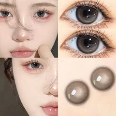 YIMEIXI 1 Pair New Eyes Contacts Lenses with Myopia Diopter Eyes High Quality Nature Soft Lens Beauty Pupil Annual