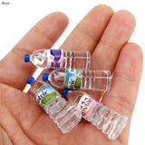 Qfdian  Hot Sale 1:12 Mini Simulation Mineral Water Bottle Resin Model Doll House Miniature Kids Gift Toys Home Decoration Accessories