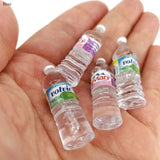 Qfdian  Hot Sale 1:12 Mini Simulation Mineral Water Bottle Resin Model Doll House Miniature Kids Gift Toys Home Decoration Accessories