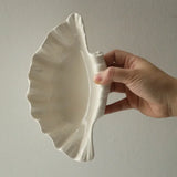 Qfdian  Shell Plate Cream Retro Ceramic Plate Fruit Snack Plate Dinner Tray Dish Set Jewelry Storage Dish Tableware Gift