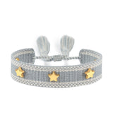 Qfdian Hand Woven Bracelets Adjustable Studded Stars Bracelet Fashion Jewelry Gifts