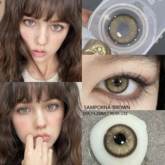 AMARA 1 Pair Colored Contact Lenses for Eyes Natural Contact Lenses Fashion Lenses Blue Eye Lens Green Lens Gray lens