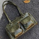 Qfdian Streetwear Fashion Women Purses and Handbags Office Lady Vintage All Match Shoulder Bags 2025 Casual Y2k Aesthetic Underarm Bag