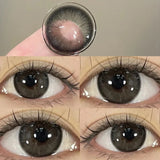 Qfdian 1 Pair Contact Lenses for Eyes Color Natural Lens Beauty Pupils Brown Blue Pink Lenses Yearly Cosmetics High Quality