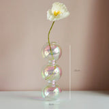 Qfdian Glass Candle Holder Home Decor Nordic Rainbow Vase Flower Table Living Room Decoration Candlestick Holder for Wedding