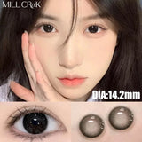 Qfdian New Style Contact Lens Belt Grade 14.5MM Big Eye  Series Red Brown GDIA: 14.2MM 1 Year Use Soft Hydrogel WT: 40%