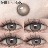 Qfdian 0-800 Degree sLenses ColorLenses Purple Colored Lenses Big Diameter Brown Lenses Blue Color Contact Lenses for Eyes