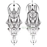 Qfdian  Waterproof Temporary Tattoo Sticker large rhombus square totem line tattoo flame tatto stickers flash tatoo fake tattoos for men