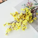Qfdian Cherry Blossoms Artificial Flowers Baby's Breath Gypsophila Fake Flowers DIY Wedding Home Vase Decoration Faux Flowers Branch
