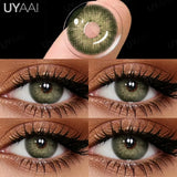 Qfdian  Color Contact Beauty Green Contact Lenses for Eyes Natural Lenses Blue Contacts for Women Eyes Makeup Gray/Brown Fashion
