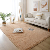 Qfdian White Fluffy Hall Carpet Modern Living Room Bedroom Home Decor Large Mats Thickened Non-Slip Girl Children's Room Pink Furry Rug