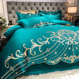Qfdian European-Style Bed Sheet Four-Piece Set 100 Cotton High-End Atmospheric Ice Silk Quilt Cover Pure Cotton Bedding