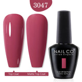 Qfdian  15ml UV Gel Nail Polish Semi Permanent Gel Varnish Enamel Brown Nail Gel Design Red Nails Art Nude Color Glitter Manicure