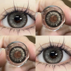 Qfdian 2PCS Brown Black Colored Contact Lenses Myopia degree -0.00 to -8.00 High Quality Beauty Pupil Makeup Lens Fast Shipping