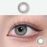 Qfdian Colored Contact Lenses with degree Power Cosmetic Purple Annual Contact Lens 1year grey Make Up lens