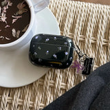 Qfdian Lovely Flower Gloss Silicone Headphone Shockproof Protective Case For AirPods Pro 2 3 4 Soft Funda Protection Cover With Pendant