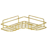 Qfdian Gold No-drill Bathroom Shelf Corner Shelf Shower Shampoo Storage Rack Holder Toilet Organizer WC Bathroom Shelves Accessories
