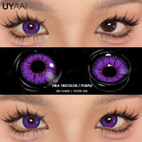 Qfdian 1 Pair Cosplay White Colored Contact Lenses Black Lenses Halloween Beauty Makeup Lens Vampire Red Lenses Anime Colorcon