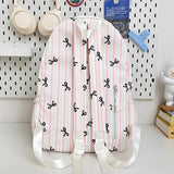 Qfdian  High-capacity Women Sweet Preppy Backpacks Japanese Y2k Aesthetic Fashion Students Backpack Kawaii Striped Bow Print Schoolbags