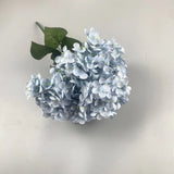 Qfdian  5 Heads Hydrangea Bouquet Silk Artificial Flowers for Party Wedding Living Room Decoration Accessories Home Decor Fake Flowers