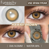 Qfdian  2pcs High Quality Color Contact Lenses for Eyes Cosmetic Gray Lenses Contact Fashion Beauty Pupil Eye Contacts Yearly
