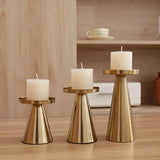 Qfdian  Nordic Metal Candle Holders 3pcs Valentine's Day Wedding Candle Holder Desktop Decoration Christmas Room Decoration Reusable