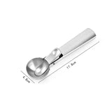 Qfdian Stainless Steel Ice Cream Spoon Multifunctional Cream Spoon Fruit Spoon Round Ball Spoon Ball Digger