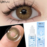 Qfdian 60ML Lenses Solution Set 1 Pair Hot Sales Colored Contact Lenses for Eyes with ICE COOL Contact Lenses Solution Liquid