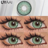 Qfdian  1Pair Fashion Big Lenses Colored Contact Lenses for Eyes Beauty Blue Eyes Lenses Natural Green Pupils Brown Grey Lens