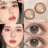 Qfdian 0-800 Degree sLenses ColorLenses Purple Colored Lenses Big Diameter Brown Lenses Blue Color Contact Lenses for Eyes