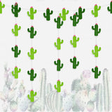 Qfdian  3Pcs Green Cactus Party Paper Banners Decoration Hanging  Fiesta Mexican Tropical Birthday Baby Shower Luau Hawaiian Party Decor