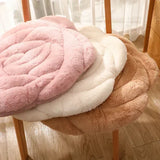 Qfdian  Office Sedentary Artifact Chair Cushion Petals and Flower Are Soft and Cushioned Romantic Rose Shaped Plush Seat Cushion Mat