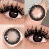 Qfdian  1pair IKEREL Color Contact Lenses for Eyes Blue/Brown/Gray/Green Softlens Natural Eye Contacts Yearly Cosmetics Pupils