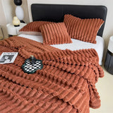 Qfdian  New Imitation Rabbit Plush Autumn Winter Warm Blanket and Pillowcase or Only Blankets Soft Warmth Throw Blanket for Sofa Lounger