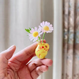 Qfdian Mini Ceramic Vase Design Magnet,set Refrigerator Magnet, DIY Fridge Magnet for Flower,Refrigerator Decorations
