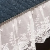 Qfdian  Elegant Lace Piano Cover 3PCS Set Three Pieces Quilted Cotton Dustproof Piano Cloth Beautiful Home Decoration Piano Bench Cover