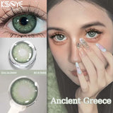 Qfdian Contacts Colored Lenses 2Pcs New Product Myopia Degree 0 to -8.00 Cosplay Series Soft Lens EyeBeauty Pupil