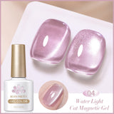 Qfdian 10ml Rainbow Purple Water Light Cat Magnetic Gel Nail Polish Shining Super Sliver-light Holographics Soak Off UV Gel