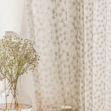 Qfdian  High-grade Embroidered Window Screen White Screen Curtains For Living Room French Window Balcony And Bay Window