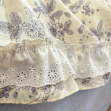 Qfdian Princess Style Lace Ruffles 100% Cotton Bedding Set Floral Pastoral Style Duvet Cover Flat/Fitted Bed Sheet Pillowcases 3/4Pcs