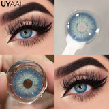 Qfdian  Color Contact Lenses For Eye Cosmetic Black Lens Makeup Beauty Green Eyes Contact Natural Brown Contact Eyes Makeup