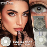 Qfdian Color Contacts for Eyes 1Pair Blue Eye Contacts Gray Pupils Brown Lenses Green Eye Contact Lenses Beauty Makeup Yearly