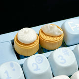 Qfdian Delicious Stuffed Bun Dumpling Keycap Game Mechanical Keyboard Personality Artisan Keyboards Keycap