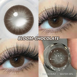 Qfdian  2pcs Blue Green Contact Lenses Yearly New Colored Lens Brown Natural Cosmetic Gray Big Eyes Korean Student Beauty Pupil